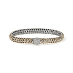 Load image into Gallery viewer, JOHN HARDY Icon Reversible Silver and Gold Diamond 6.5mm Bracelet