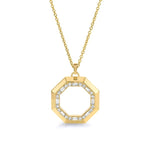 Load image into Gallery viewer, MICHAEL M 14K Yellow Gold Octave Diamond Baguette Necklace