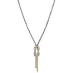 Load image into Gallery viewer, JOHN HARDY Love Knot Silver and 14K Yellow Gold Necklace 1.8mm