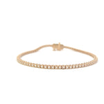 Load image into Gallery viewer, 14K Yellow Gold Diamond Tennis Bracelet 0.72cttw