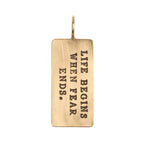 Load image into Gallery viewer, HEATHER B MOORE 14K Yellow Gold Life Begins ID Tag