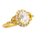 Load image into Gallery viewer, Vintage Inspired Diamond Halo Engagement Ring
