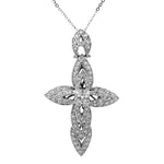 Load image into Gallery viewer, 18K White Gold Diamond Cross Pendant