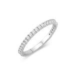 Load image into Gallery viewer, 14K White Gold Diamond Stackable Ring
