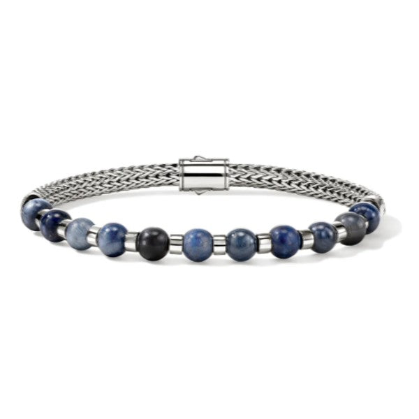 JOHN HARDY Beaded Kyanite Silver Chain Bracelet