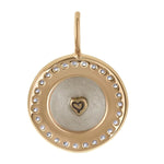 Load image into Gallery viewer, HEATHER B. MOORE 14K Yellow and White Gold Diamond Mom Round Charm