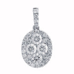 Load image into Gallery viewer, 18K White Gold Diamond Cluster Pendant