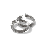 Load image into Gallery viewer, JOHN HARDY Flat Bamboo Hoop Earring