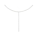 Load image into Gallery viewer, CASATO 18K White Gold Sahara Y- Diamond Necklace