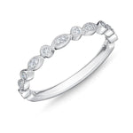 Load image into Gallery viewer, MEMOIRE 18K White Gold Vintage Diamond Stackable Band