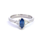 Load image into Gallery viewer, 3-Stone Sapphire and Diamond Ring