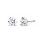 Load image into Gallery viewer, 14K White Gold Lab Grown Diamond Stud Earrings - 2.11cttw