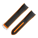 Load image into Gallery viewer, OMEGA Seamaster Planet Ocean 600M Black & Orange Rubber Strap (For Deployment)