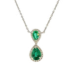 Load image into Gallery viewer, VALANI Emerald and Diamond Necklace