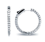 Load image into Gallery viewer, Diamond Hoop Earrings