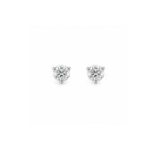 14K White Gold Natural Diamond Stud Earrings 0.18cttw
