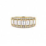 Load image into Gallery viewer, 18K Yellow Gold 3-Row Diamond Ring