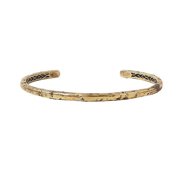 JOHN VARVATOS Distressed Brass Cuff Bracelet, Narrow 4mm
