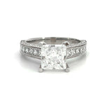 Load image into Gallery viewer, Platinum Vintage Diamond Engagement Ring
