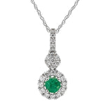Load image into Gallery viewer, Emerald and Diamond Pendant