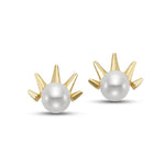 Load image into Gallery viewer, MASTOLONI 3.5mm Freshwater Pearl Earrings in 14K Yellow Gold