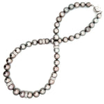 Load image into Gallery viewer, 18K White Gold Tahitian Pearl Necklace with Diamond Rondells