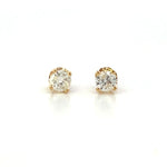 Load image into Gallery viewer, 14K Yellow Gold Natural Diamond Stud Earrings 0.25cttw