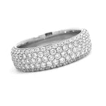 Load image into Gallery viewer, 18K White gold Diamond Pave Eternity Wedding or Anniversary Band