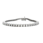 Load image into Gallery viewer, 14K White Gold Diamond Tennis Bracelet 3.90cttw
