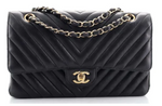 Load image into Gallery viewer, Pre-Owned CHANEL Classic Double Flap Bag Chevron Lambskin
