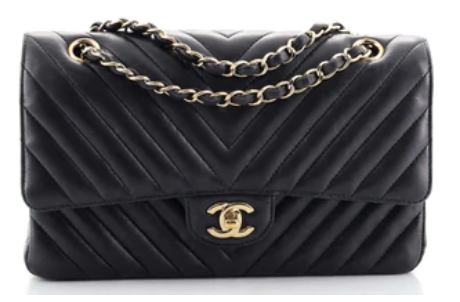 Pre-Owned CHANEL Classic Double Flap Bag Chevron Lambskin
