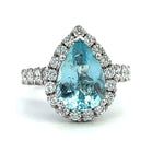 Load image into Gallery viewer, Aquamarine and Diamond Fashion Ring