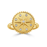 Load image into Gallery viewer, Medallion Ring With Diamonds
