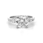 Load image into Gallery viewer, 14K White Gold 3-Stone Engagement Ring with Marquise Side Stones