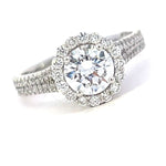 Load image into Gallery viewer, Diamond Halo Engagement Ring