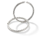 Load image into Gallery viewer, JOHN HARDY Classic Chain Silver Medium Hoop Earrings