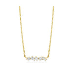 Load image into Gallery viewer, MICHAEL M 18K Yellow Gold Mini Montage Mixed Cut Diamond Bar Necklace