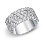 Load image into Gallery viewer, MEMOIRE 18K White Gold Paramount 4-Row Diamond Anniversary or Fashion Band