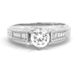 Load image into Gallery viewer, Platinum Vintage Diamond Engagement Ring - Final Sale