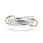 Load image into Gallery viewer, SPINELLI KILCOLLIN Sterling Silver and 18K Yellow Gold Solarium SG Linked Rings