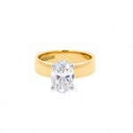 Load image into Gallery viewer, 14K White & Yellow Solitaire Engagement Ring