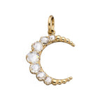 Load image into Gallery viewer, SETHI COUTURE 18K Yellow Gold Crescent White Diamond Large Pendant