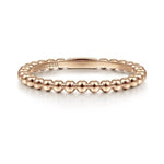 Load image into Gallery viewer, 14K Rose Gold Beaded Stacking Band