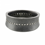 Load image into Gallery viewer, TODD REED Oxidized Silver Diamond Eternity Band