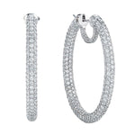 Load image into Gallery viewer, Diamond Pave Hoop Earrings