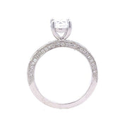 BEVERLY K 18K White Gold Diamond Solitaire Engagement Ring