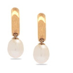 Load image into Gallery viewer, Huggie Pearl Earrings
