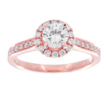 Load image into Gallery viewer, Rose Gold Halo Diamond Engagement Ring
