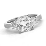Load image into Gallery viewer, Platinum 3-Stone Engagement Ring