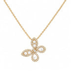 Load image into Gallery viewer, 18K YELLOW GOLD ROSE CUT DIAMOND BUTTERFLY NECKLACE
